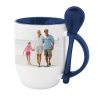 personalized mug design birthday gift | cup design | spoon dark blue