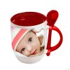 Corporate level custom mug printing with spoon mug | company mugs