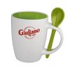Mugs-Personalized Mug Printing In Dubai mug design with spoon light green mugs