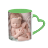 11oz Mugs | Customize your own color mugs | heart handle mugs