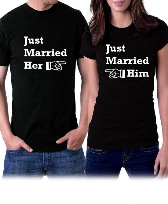 just married couple t shirt design and printing